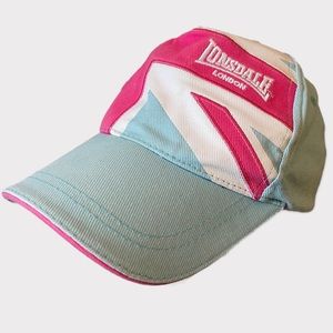 LUNSDALE London cap hat adjustable baby blue and pink